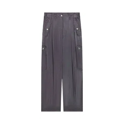 Pre-owned Dries Van Noten Viscose Workwear Pants 'raf' | Grey | Women's Size 38 In Gray
