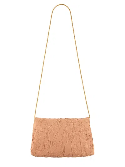 Dries Van Noten Viscose-cotton Blend Shoulder Bag In Beige