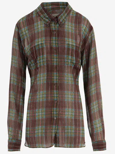 Dries Van Noten Viscose-silk Blend Shirt In Burgundy