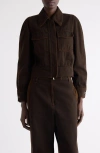 Dries Van Noten Vistam Denim Jacket In Brown