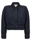 Dries Van Noten 'vistam' Collar Cuffed Elasticated Long Sleeves Jacket In Blue