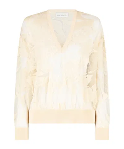 Dries Van Noten V-neck Knitwear In Yellow