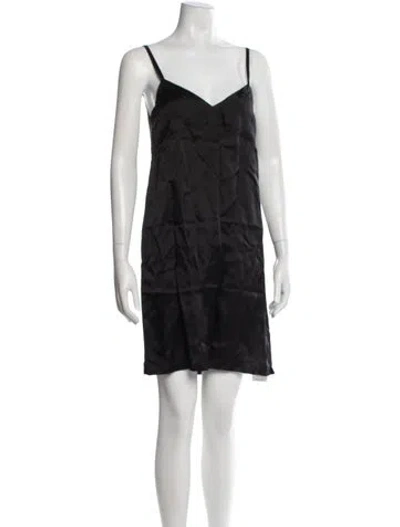 Pre-owned Dries Van Noten V-neck Mini Dress In Multi