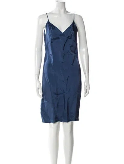 Pre-owned Dries Van Noten V-neck Mini Dress In Neutral
