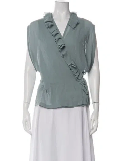 Pre-owned Dries Van Noten V-neck Sleeveless Blouse W/ Tags In Multi