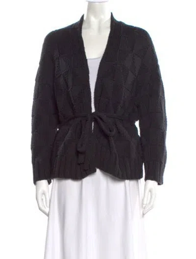 Pre-owned Dries Van Noten V-neck Sweater In Black