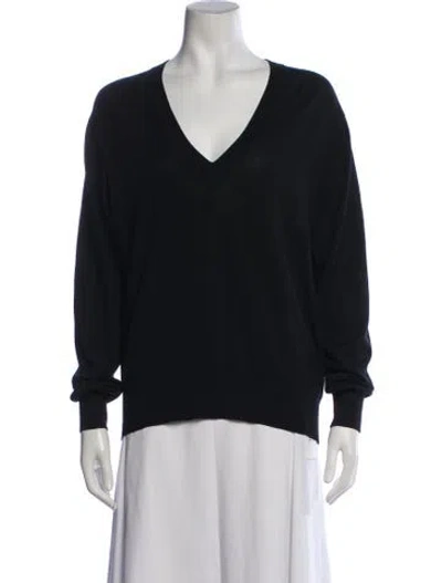 Pre-owned Dries Van Noten V-neck Sweater In Black