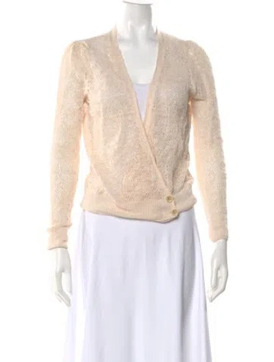 Pre-owned Dries Van Noten V-neck Sweater In Neutral