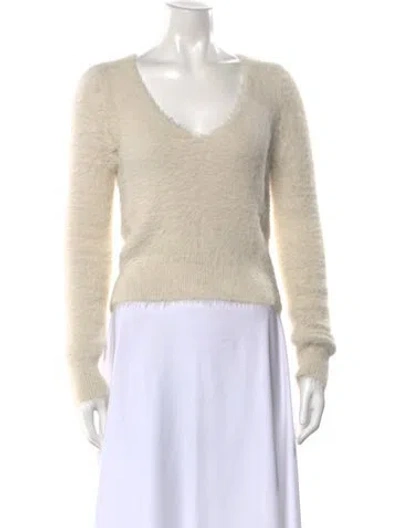 Pre-owned Dries Van Noten V-neck Sweater In Neutral