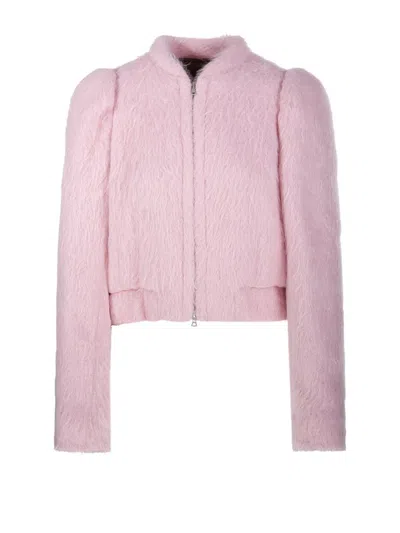 Dries Van Noten Volca Zip In Pink & Purple