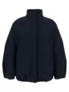 Dries Van Noten Balloon-sleeve High-neck Jacket In Blue
