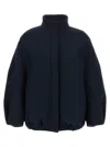 Dries Van Noten Balloon-sleeve High-neck Jacket In Blue