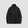 Dries Van Noten Oversized High Collar Jacket With Elastic Hem In Gray