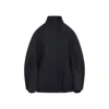 Dries Van Noten Oversized High Collar Jacket With Elastic Hem In Gray