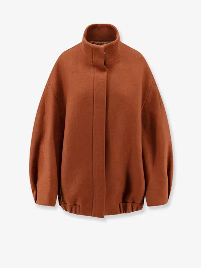 Dries Van Noten Voles Wool Blend Jacket In Brown