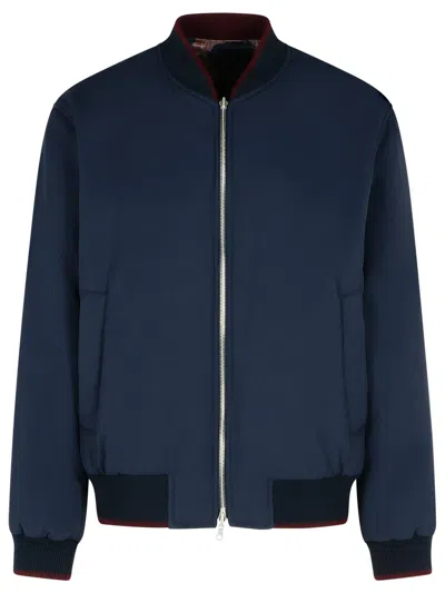 DRIES VAN NOTEN VOLKER NAVY VISCOSE BLEND JACKET
