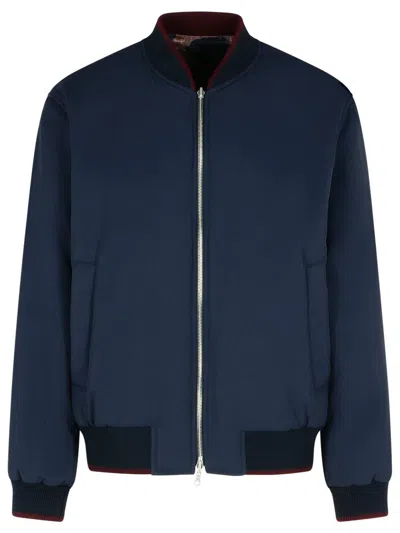 DRIES VAN NOTEN DRIES VAN NOTEN 'VOLKER' NAVY VISCOSE BLEND JACKET