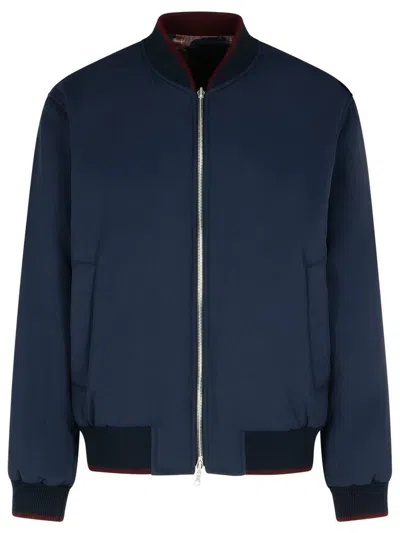 DRIES VAN NOTEN DRIES VAN NOTEN 'VOLKER' NAVY VISCOSE BLEND JACKET