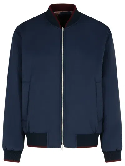 DRIES VAN NOTEN DRIES VAN NOTEN VOLKER' NAVY VISCOSE BLEND JACKET