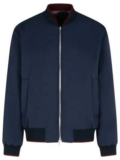 DRIES VAN NOTEN DRIES VAN NOTEN 'VOLKER' NAVY VISCOSE BLEND JACKET MEN