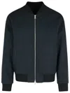 Dries Van Noten Volker Reversible Black Cotton Blend Jacket In Blue