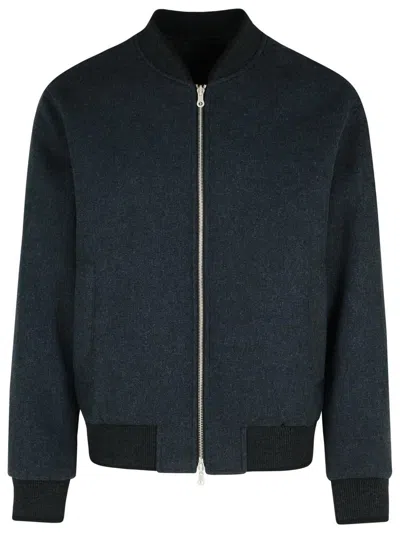 DRIES VAN NOTEN DRIES VAN NOTEN 'VOLKER' REVERSIBLE BLACK COTTON BLEND JACKET