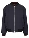 Dries Van Noten Volker Reversible Black Cotton Blend Jacket In Blue