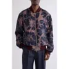 Dries Van Noten Volker Reversible Bomber Jacket In Navy