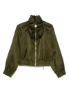 Dries Van Noten Lightweight Cocoon Zip Jacket In Khaki Women In Green