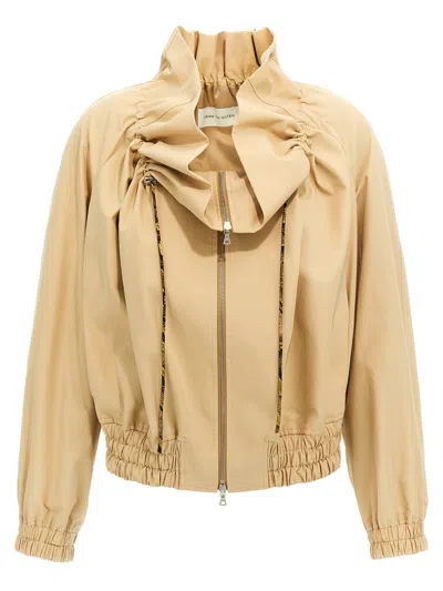 Dries Van Noten Beige Voly Jacket In Brown