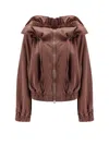 Dries Van Noten Women Voly Cotton Blend Bomber Jacket In Brown
