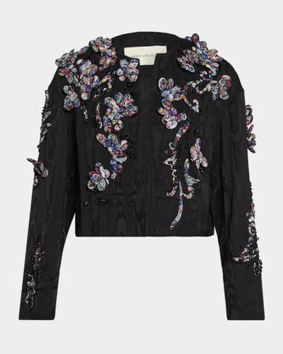 Dries Van Noten Vonda Bis Embellished Jacket In Black