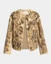Dries Van Noten Vonda Sequined Open Front Jacket