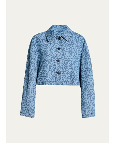 Dries Van Noten Vondero Denim Jacket In Blue