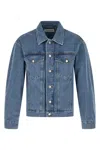 Dries Van Noten Light Blue Solid Jackets In Blue