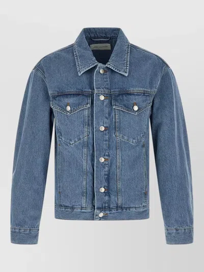 Dries Van Noten Vuskin Den Long Sleeve Jacket Design In Blue