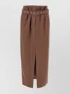 Dries Van Noten Seaches Pleated Wool-gabardine Midi Skirt