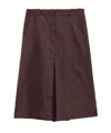 Dries Van Noten Sulia Slit Detailed Midi Skirt In Black