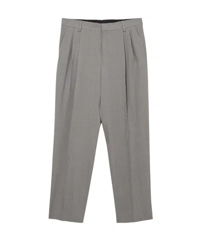 Dries Van Noten Waistband Loop Casual Pants In Gray