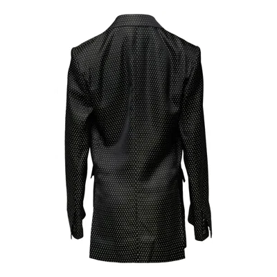 Dries Van Noten Waisted Double Breasted Blazer In Black