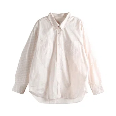 Pre-owned Dries Van Noten Washed Striped Shirt 'light Pink' | Women's Size 40