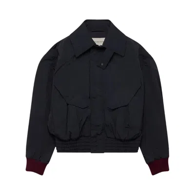 Pre-owned Dries Van Noten Washed Water Repellent Jacket 'navy' | Blue | Men's Size L