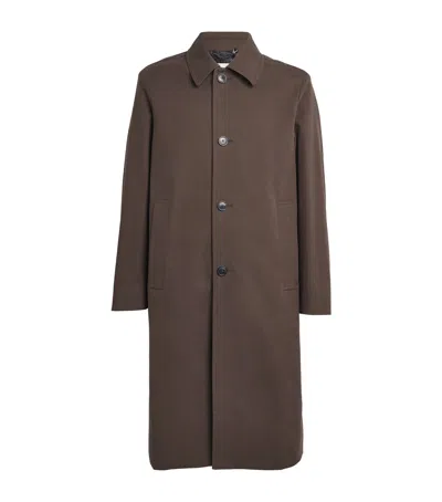 Dries Van Noten Water-repellent Car Coat In Brown