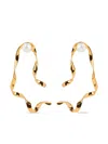 Dries Van Noten Wave Stud Earrings In Gold