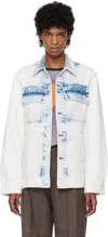 Dries Van Noten Faded Denim Shirt With Front Pockets In 514 Light Blue