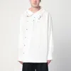 DRIES VAN NOTEN WHITE ASYMMETRIC COTTON SHIRT