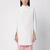 Dries Van Noten Checked Popeline Turtleneck Shirt With High-low Hem