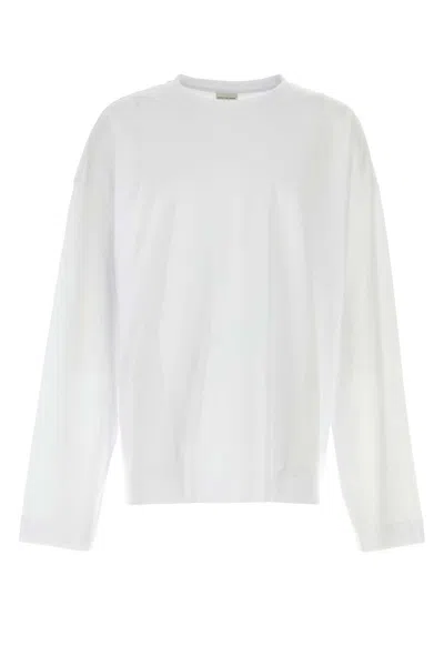 Tシャツ・カットソー Dries Van Noten White Cotton Hegland Oversize T-Shirt Dries Van Noten Men White Cotton Hegland Oversize T-shirt