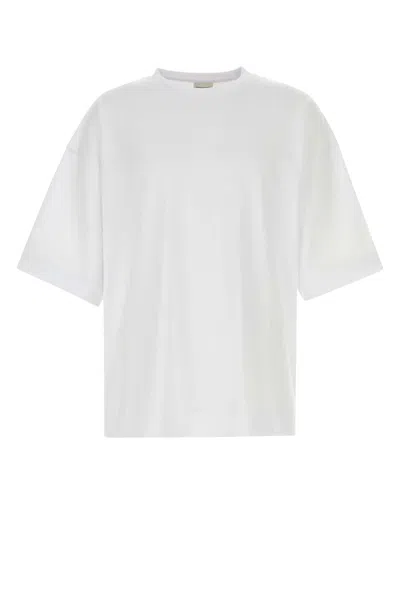 Dries Van Noten Oversize Crew Neck Plain Short Sleeves T-shirt In White