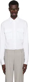 Dries Van Noten White Cotton Jersey Shirt In 1 White